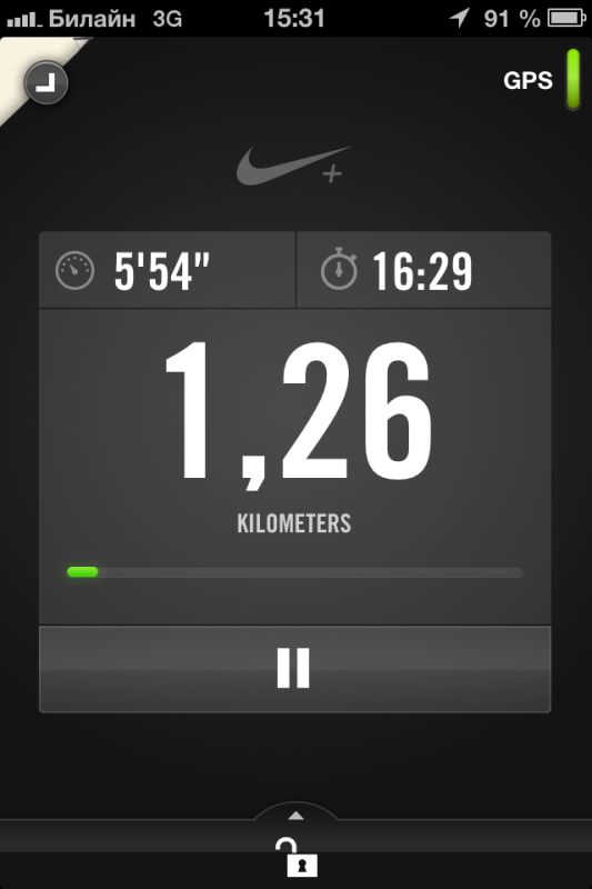 Nike+ Running — Таймер